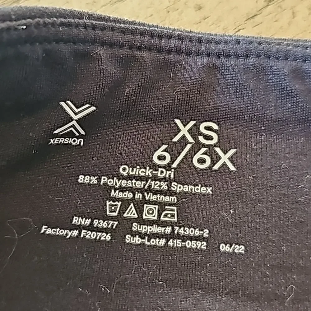 Black leggings XS 6/6X Xersion